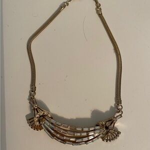 Elegant Gold and Silver costume jewelry crystal choker
